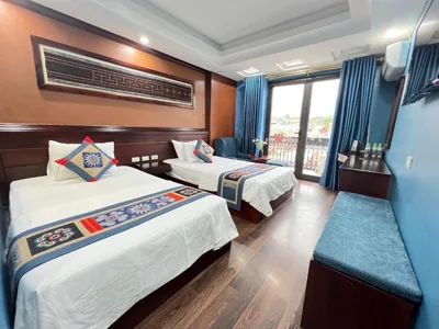 Habitación Deluxe Queen con dos camas Queen — SAPA FULL HOUSE HOTEL